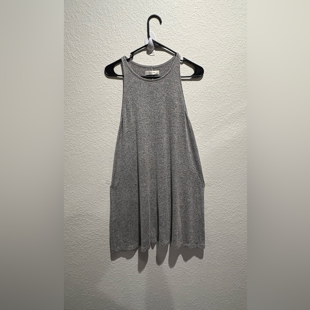 ABERCROMBIE&FITCH GREY‎ KNIT SWING DRESS - SIZE SMALL